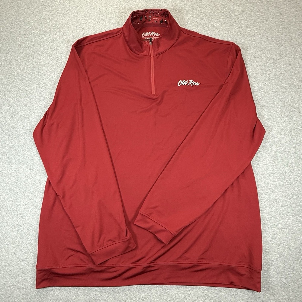 Old Row Men's Pullover Talegate 1/4 zip 3XL Red